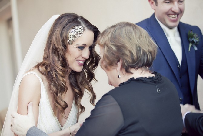 claire durkin photography. real wedding weddingsonline.ie ireland weddin receiving line bride and guest