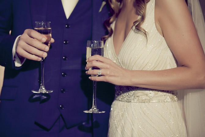 champagne glasses wedding bride and groom. claire durkin photography champagne wedding photo glasses