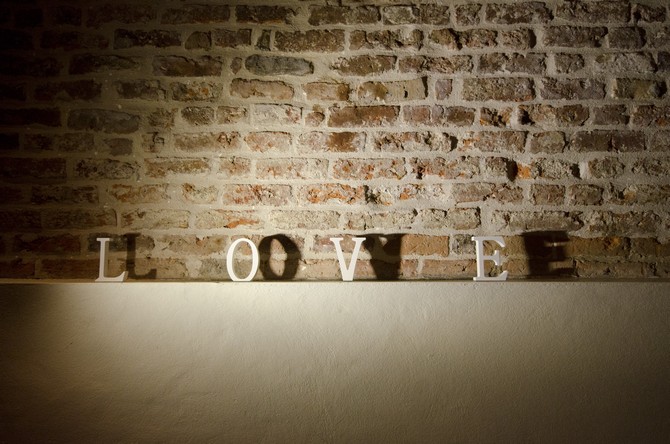 love sign wedding decor. real wedding by claire durkin love sign wedding decor