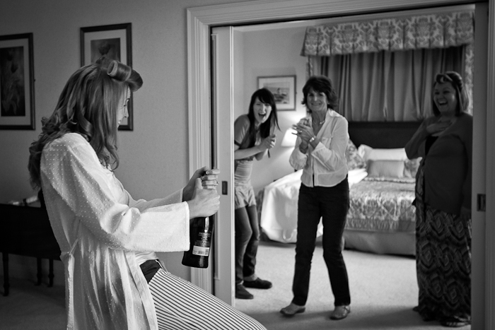 bride morning of wedding