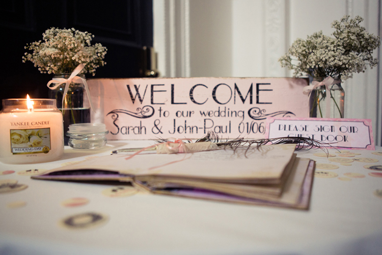 guest book area personalised sign