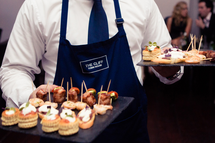 the cliff townhouse wedding food