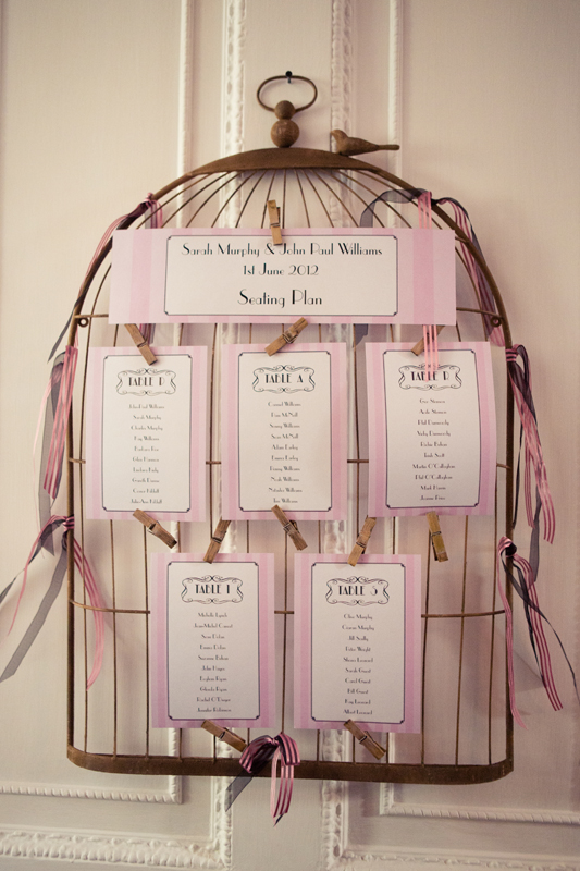 pink birdcge wedding