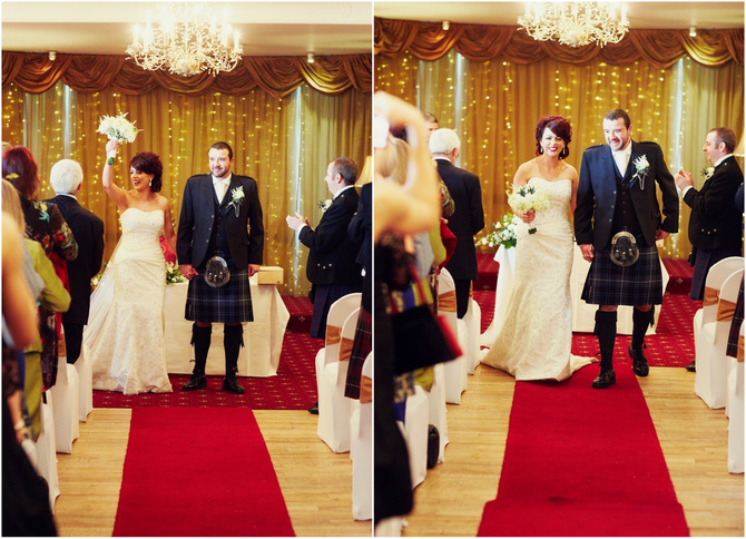 walking down aisle