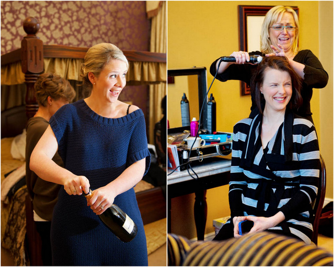 getting ready for wedding