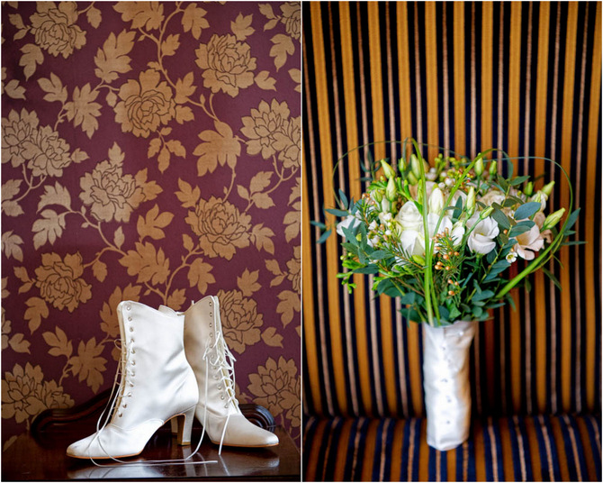 white wedding boots real wedding