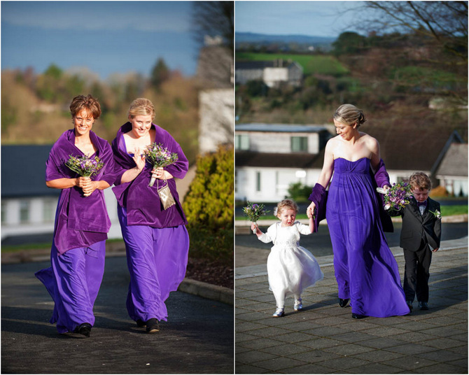 purple bridesmaid dresses real wedding