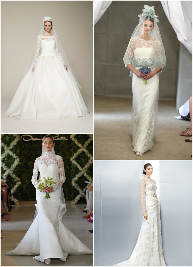 lace sleeves wedding dress