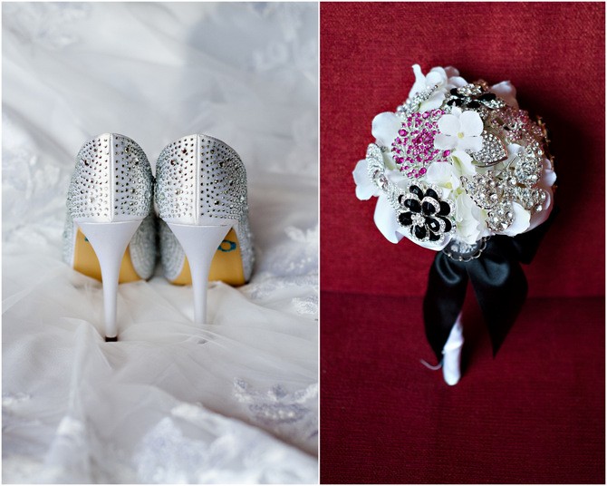silver wedding shoes