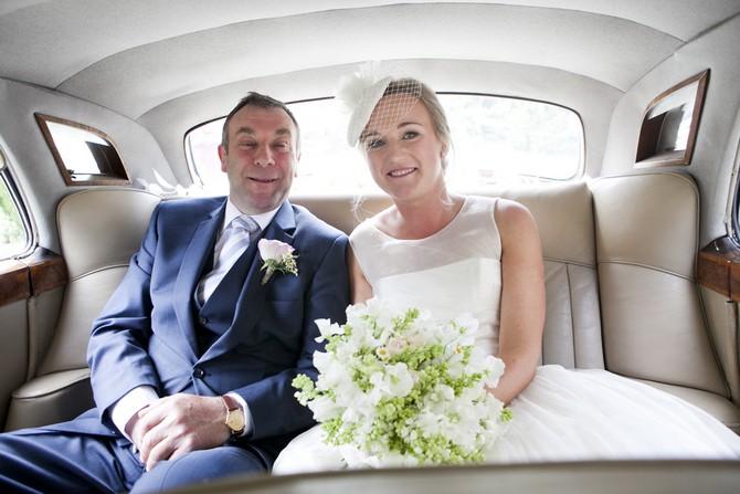 father bride wedding car weddingsonline.ie penry photography bride and father in wedding car