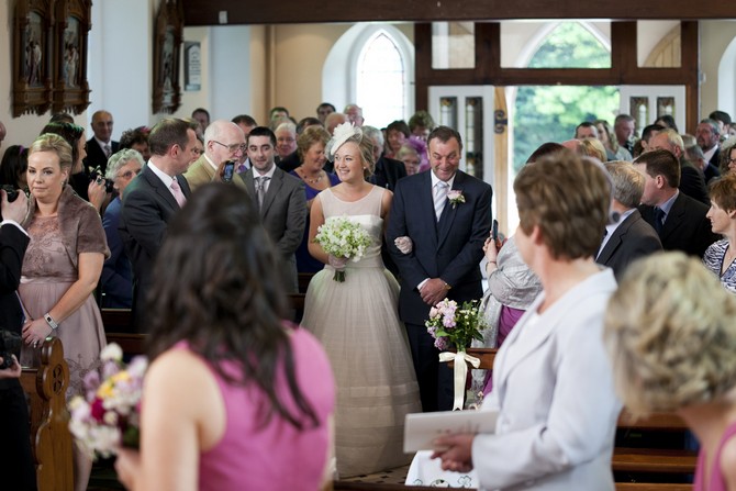 real wedding weddingsonline.ie penry photography bride and father walking up aisle