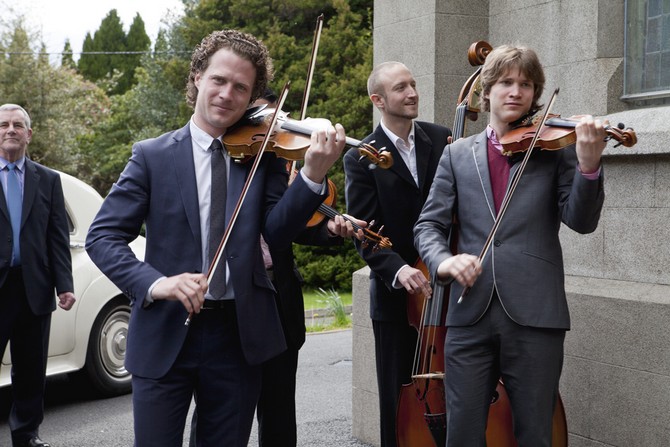 wedding music string weddingsonline.ie penry photography string quartet wedding ireland