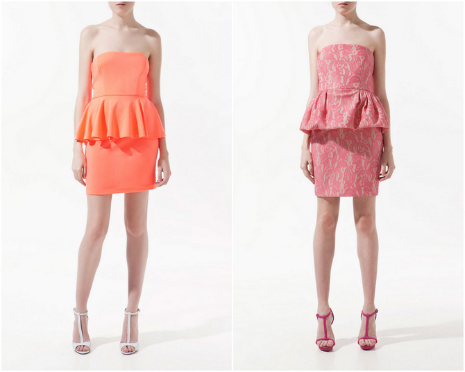 zara peplum dress