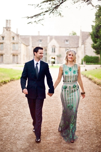 emerald green jenny packham bride emerald green jenny packham dress bride