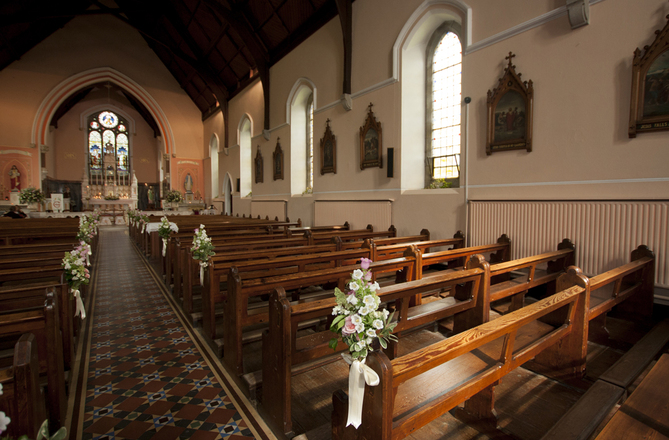 wedding floral pew ends