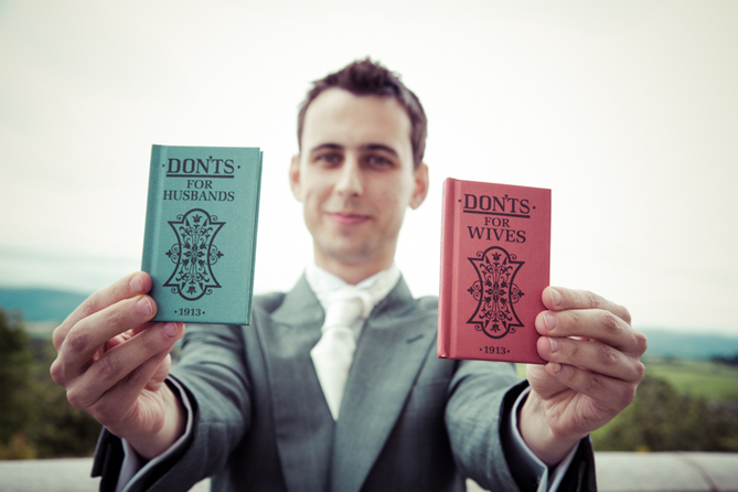 bride groom little books don't wedding