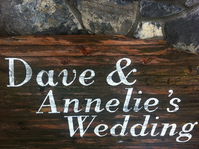 wedding sign