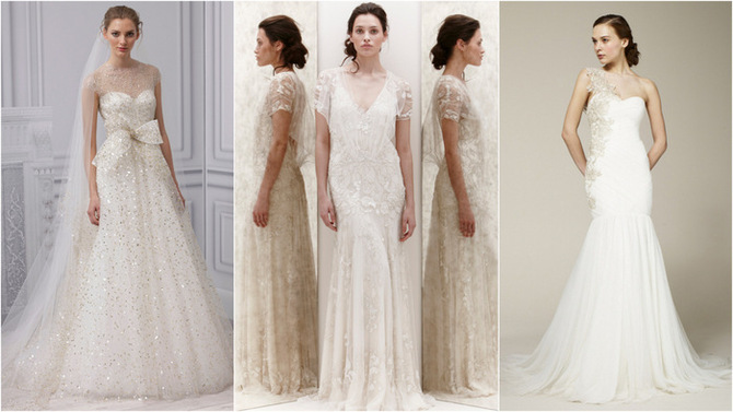 shimmer wedding dress 2013