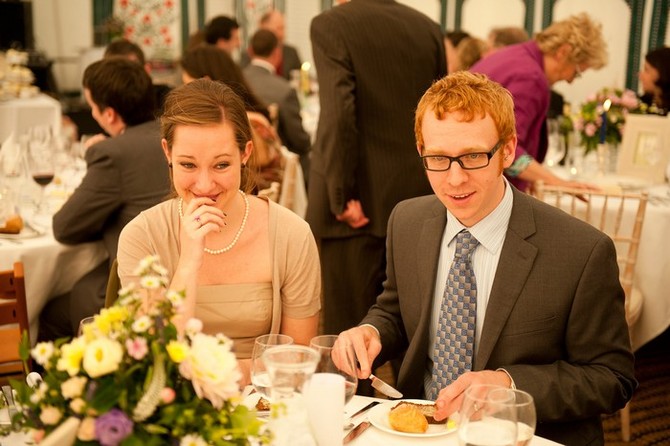 wedding reception marquee guests