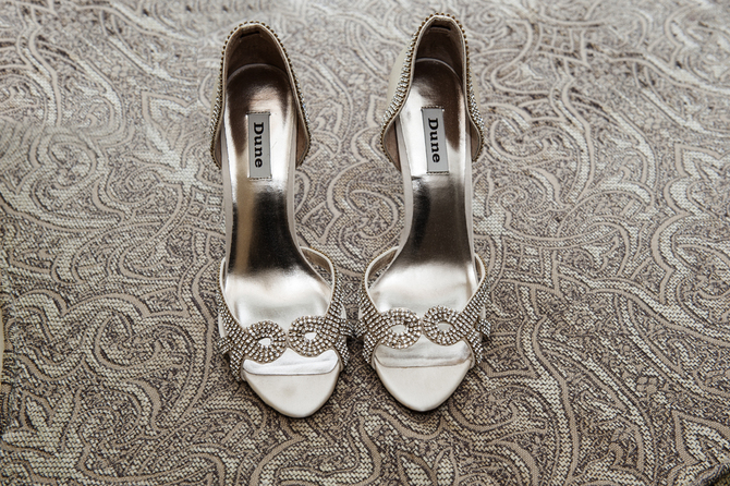 silver wedding shoes