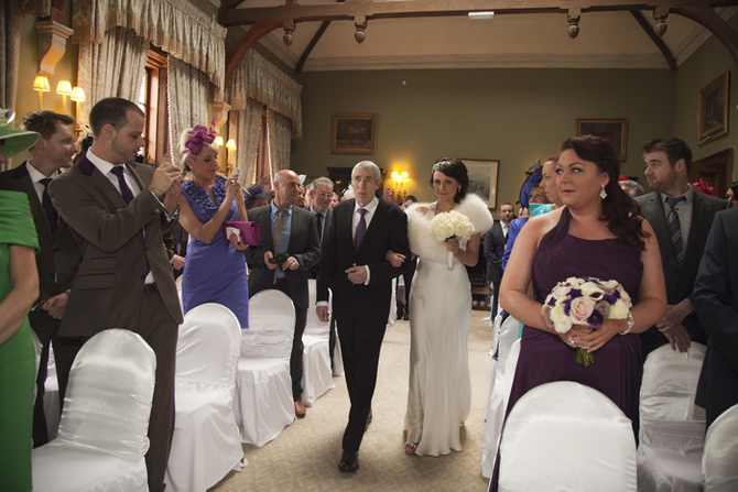 vintage style wedding winter