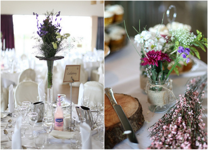 wild flower wedding table decor centrepiece