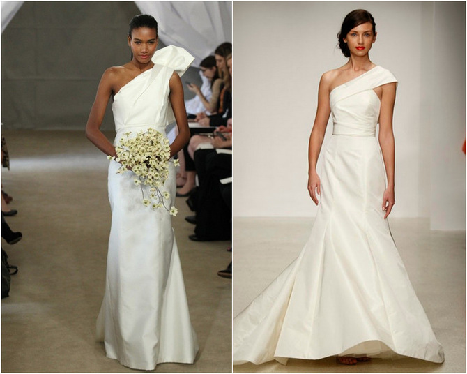 one shoulder wedding dress 2013