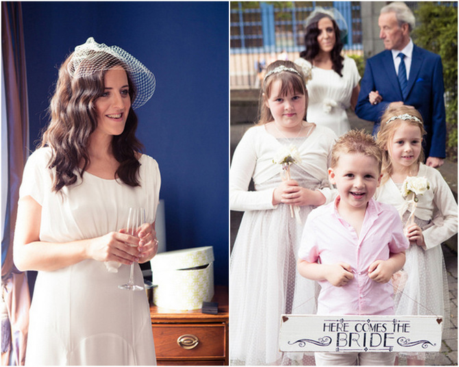 Clique Photography Here comes the bride sign flower girl page boy