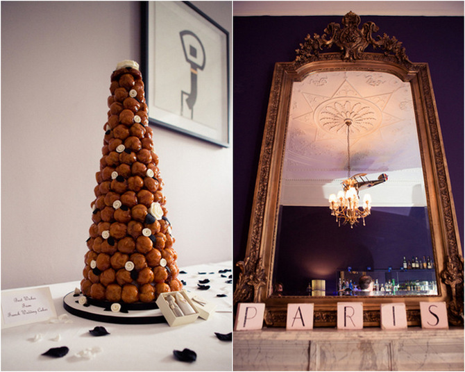 Clique Photography at The Cliff Townhouse profitarole wedding cake