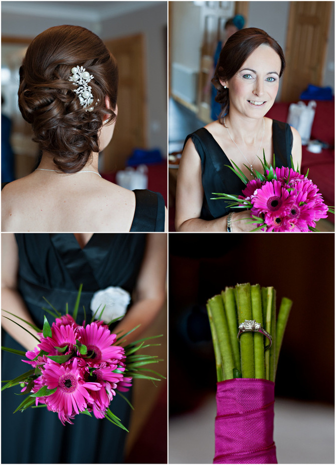 pink gerbera wedding theme