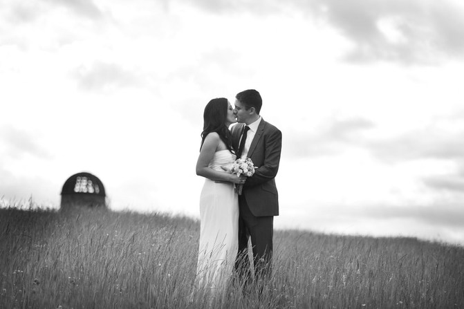 wedding photo cornfield