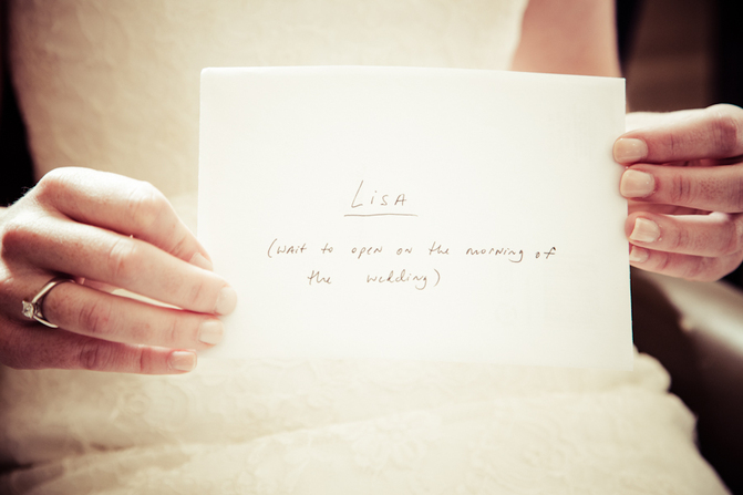 wedding morning note