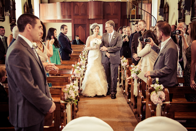 walking up the aisle