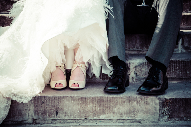 wedding shoes bride and groom