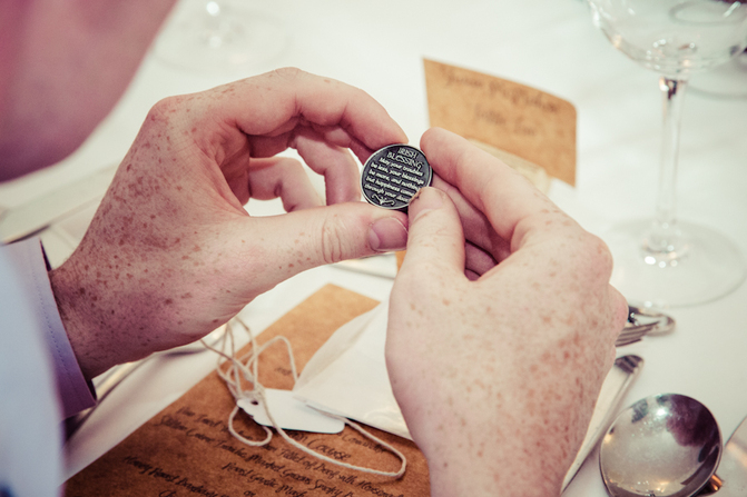 wedding favour badge
