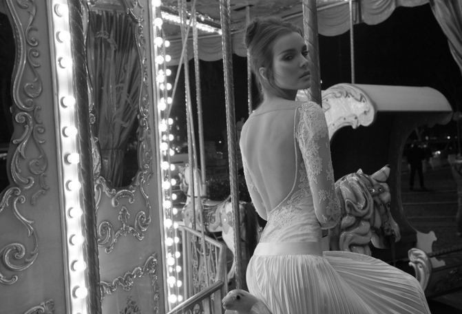 detailed back wedding dress