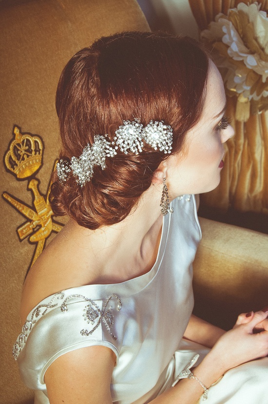 red hair bride vintage style
