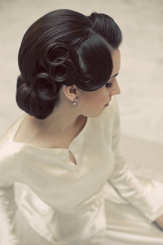 vintage wedding hair style