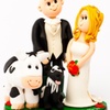 Cake Toppers Farmer Dog Cow image